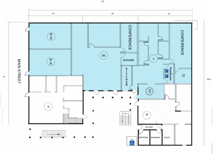550 Main St, Placerville, CA à louer Plan d’étage– Image 1 sur 1