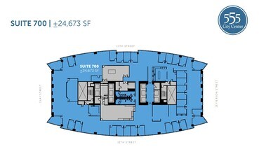 555 12th St, Oakland, CA à louer Plan d’étage– Image 1 sur 1
