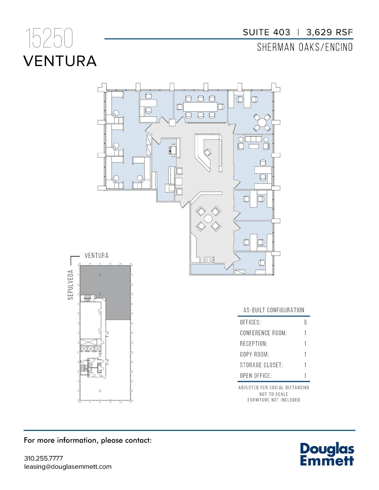15250 Ventura Blvd, Sherman Oaks, CA à louer Plan d’étage– Image 1 sur 1