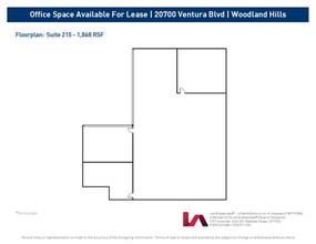 20700 Ventura Blvd, Woodland Hills, CA à louer Plan d’étage– Image 1 sur 1