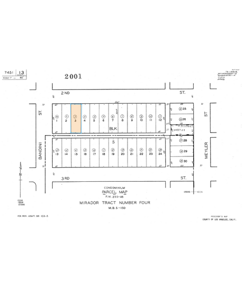 977 W 2nd St, San Pedro, CA à vendre - Plan cadastral – Image 1 sur 1