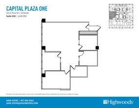 201 E Pine St, Orlando, FL à louer Plan de site– Image 1 sur 1