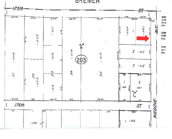 17500 S Kedzie Ave, Hazel Crest, IL à vendre - Plan cadastral – Image 2 sur 2