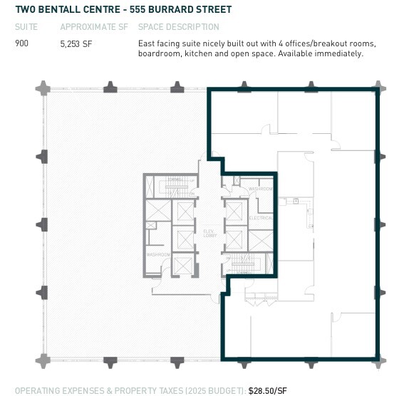 555 Burrard St, Vancouver, BC à louer Plan d’étage– Image 1 sur 1