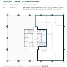 555 Burrard St, Vancouver, BC à louer Plan d’étage– Image 1 sur 1