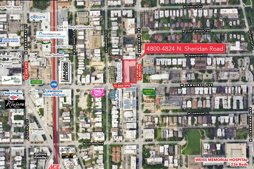 4800-4824 N Sheridan Rd, Chicago, IL à louer - Photo de l’immeuble – Image 2 sur 3