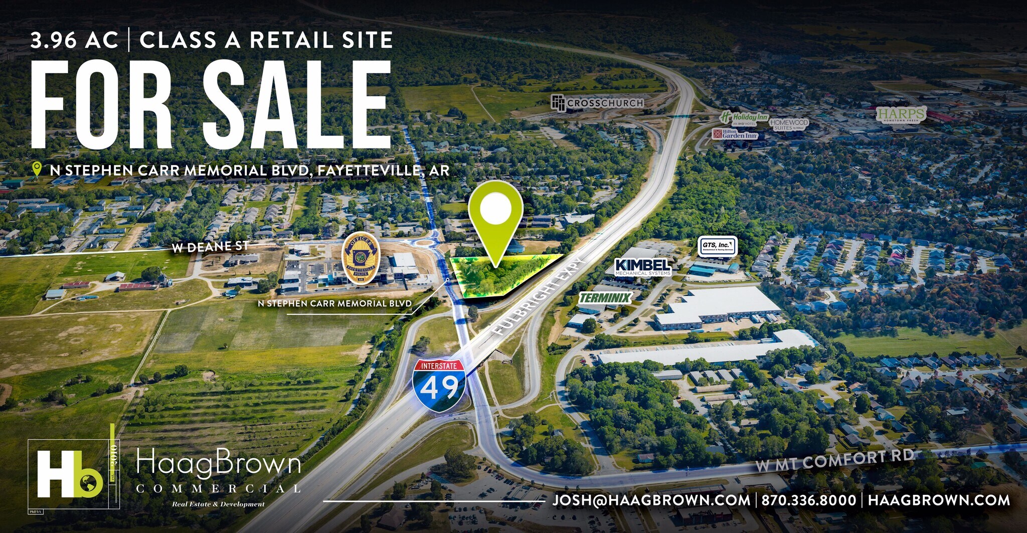 1909 N Stephen Carr Memorial Blvd, Fayetteville, AR à vendre Aérien– Image 1 sur 2
