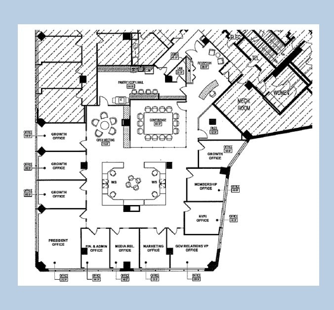 1250 I St NW, Washington, DC à louer Plan d’étage– Image 1 sur 1