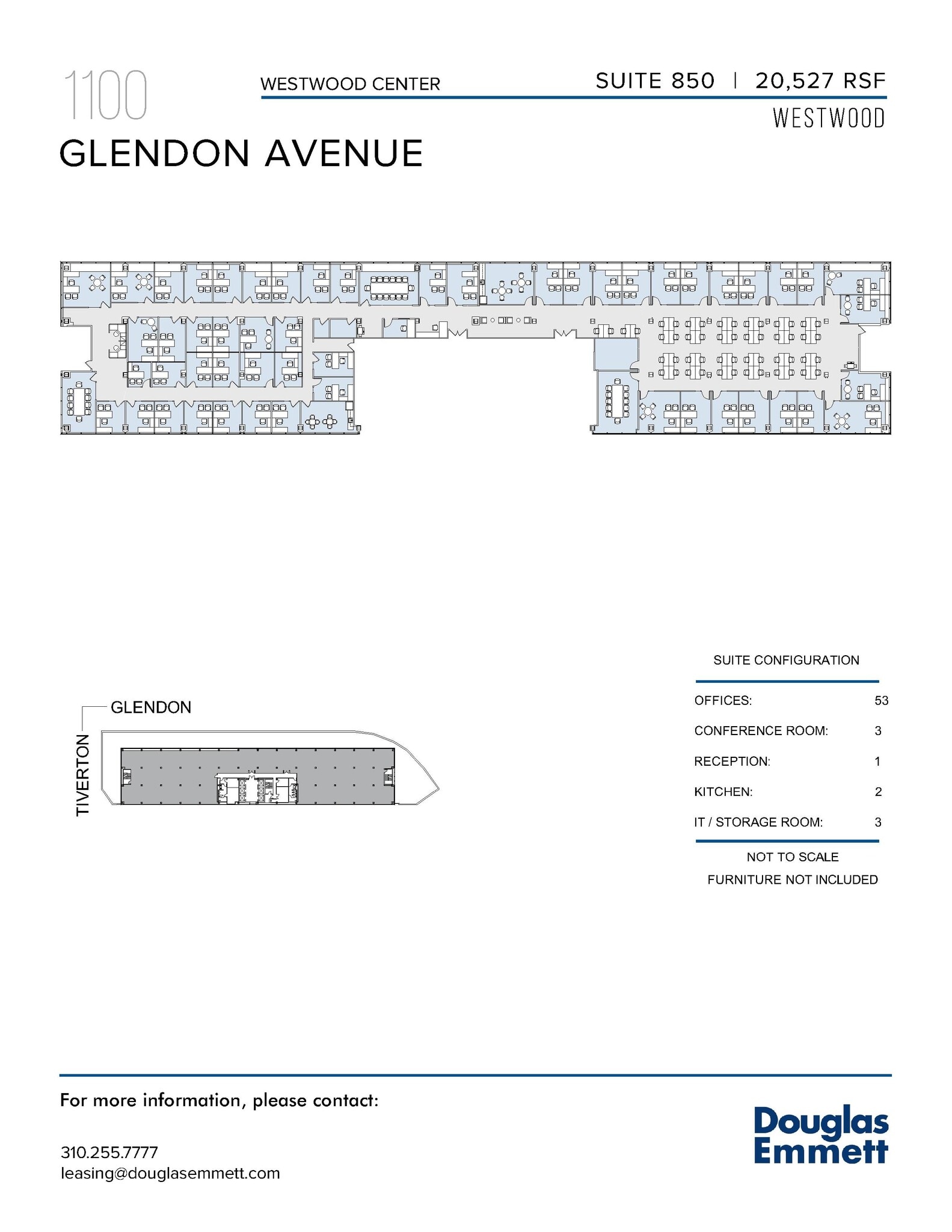 1100 Glendon Ave, Los Angeles, CA à louer Plan d’étage– Image 1 sur 1