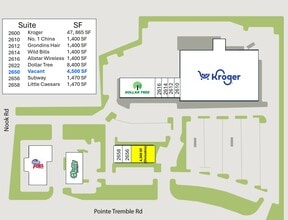 2600-2680 Pointe Tremble Rd, Algonac, MI à louer Plan d’étage– Image 1 sur 1