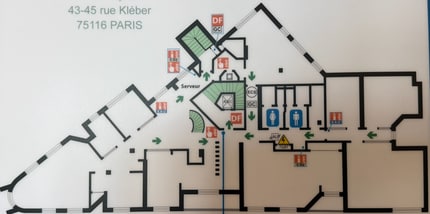 Avenue Kléber, Paris à louer Plan d’étage– Image 2 sur 9
