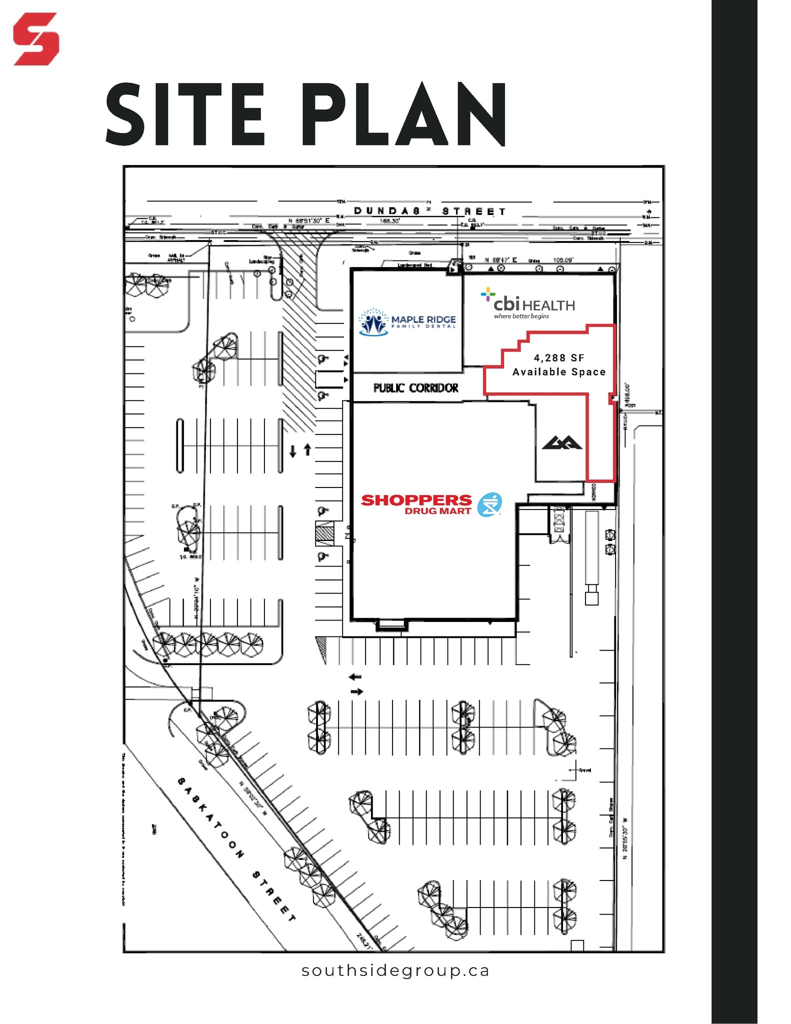 1657 Dundas St, London, ON à louer Plan de site– Image 1 sur 2