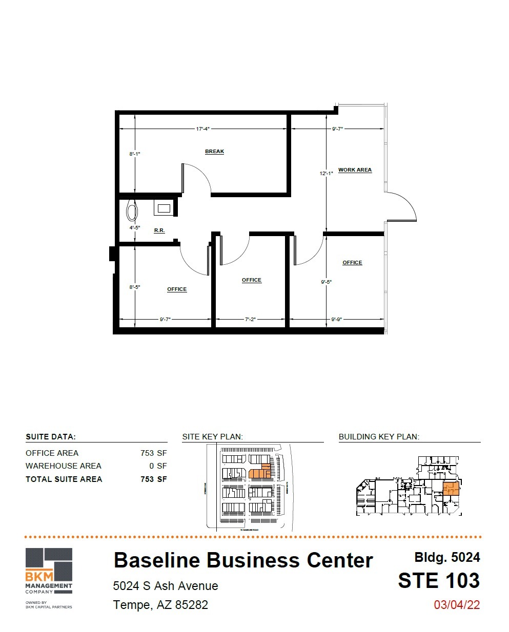5024 S Ash Ave, Tempe, AZ à louer Plan d’étage– Image 1 sur 1