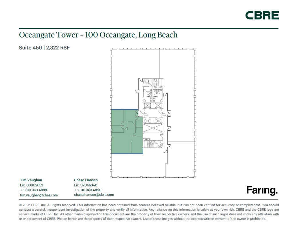 100 Oceangate, Long Beach, CA à louer Plan d’étage– Image 1 sur 1