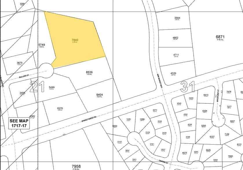 1021 Bullard Ct, Raleigh, NC à vendre - Plan cadastral – Image 2 sur 9