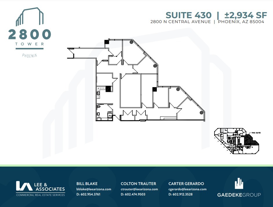 2800 N Central Ave, Phoenix, AZ à louer Plan d’étage– Image 1 sur 1