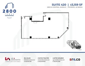 2800 N Central Ave, Phoenix, AZ à louer Plan d’étage– Image 1 sur 1