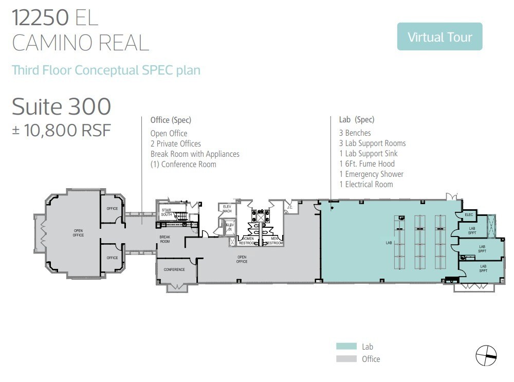 12250 El Camino Real, San Diego, CA à louer Plan d’étage– Image 1 sur 1