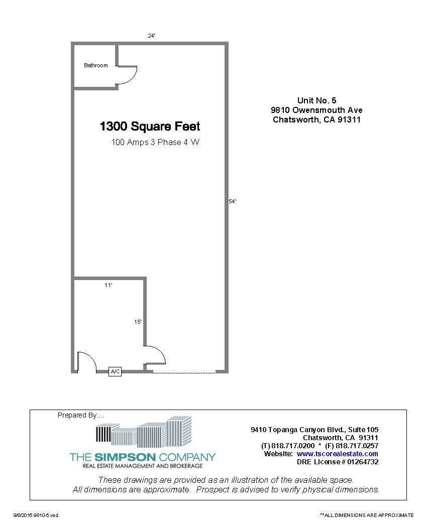 9810-9820 Owensmouth Ave, Chatsworth, CA à louer Plan d’étage– Image 1 sur 1