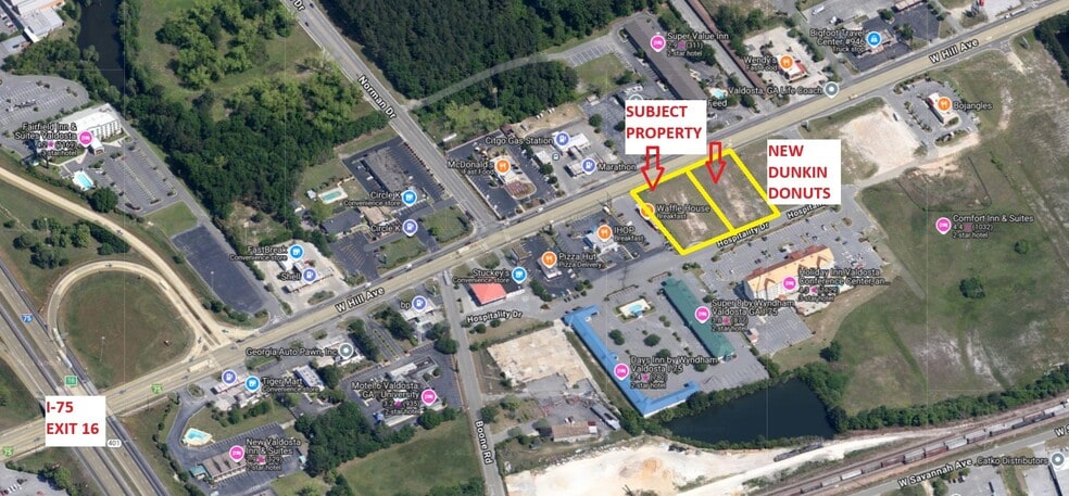 1815-1817 W Hill Ave, Valdosta, GA à vendre - Aérien – Image 2 sur 5