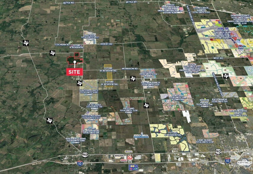 Farm to Market 362, Brookshire, TX à vendre - Aérien – Image 2 sur 4