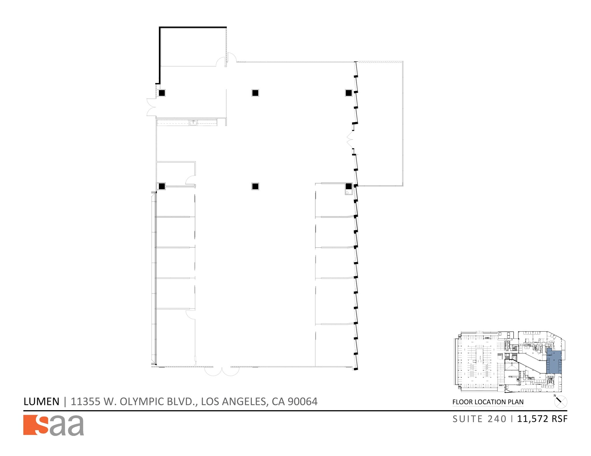 11355 W Olympic Blvd, Los Angeles, CA à louer Plan de site– Image 1 sur 5