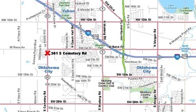 331 S Cemetery Rd, Yukon, OK - Vue aérienne  vue de carte - Image1