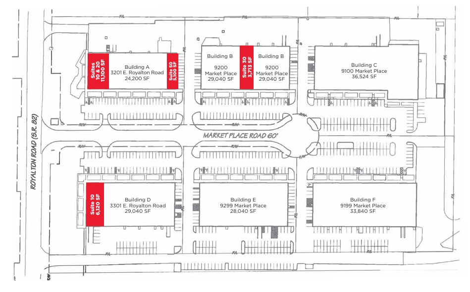 3201 E Royalton Rd, Broadview Heights, OH à louer Plan de site– Image 1 sur 2