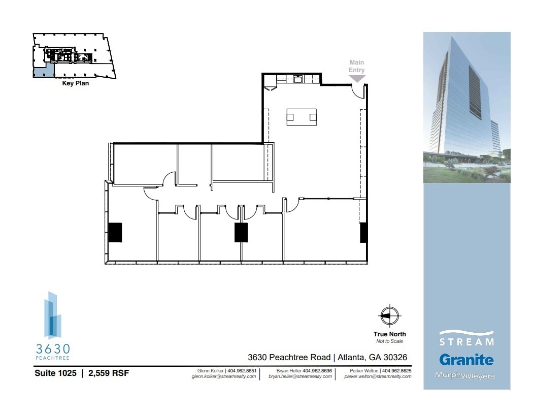 3630 Peachtree Rd NE, Atlanta, GA à louer Plan d’étage– Image 1 sur 1
