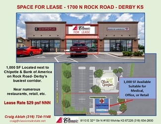 Plus de détails pour 1700 N Rock Rd, Derby, KS - Local commercial à louer
