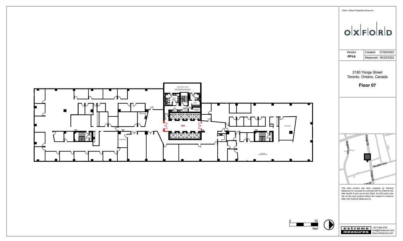 2180 Yonge St, Toronto, ON à louer Plan d’étage– Image 1 sur 1
