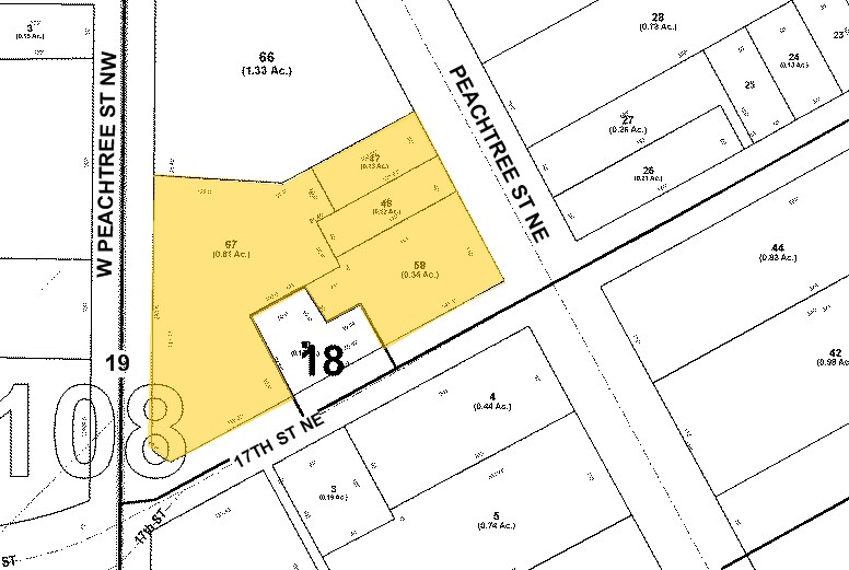 1400 Peachtree St NE, Atlanta, GA à louer - Plan cadastral – Image 2 sur 5