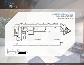 925 Highland Pointe Dr, Roseville, CA à louer Plan d’étage– Image 1 sur 1