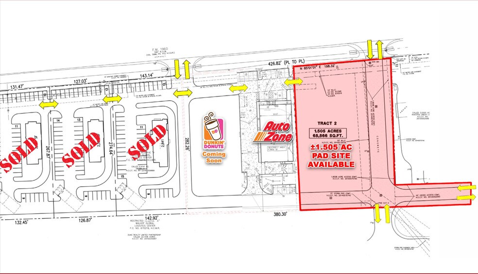 FM 1960 & Kenswick Rd, Humble, TX à louer - Plan de site – Image 3 sur 4