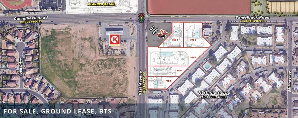 SEC Camelback Rd & 91st Ave, Phoenix, AZ à vendre - Photo principale – Image 1 sur 3