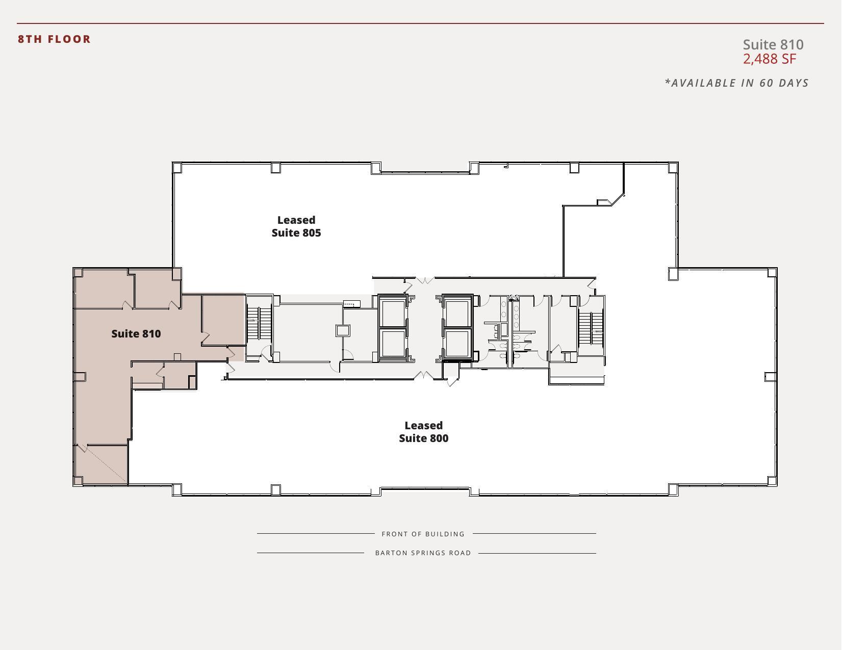 811 Barton Springs Rd, Austin, TX à louer Plan d’étage– Image 1 sur 1