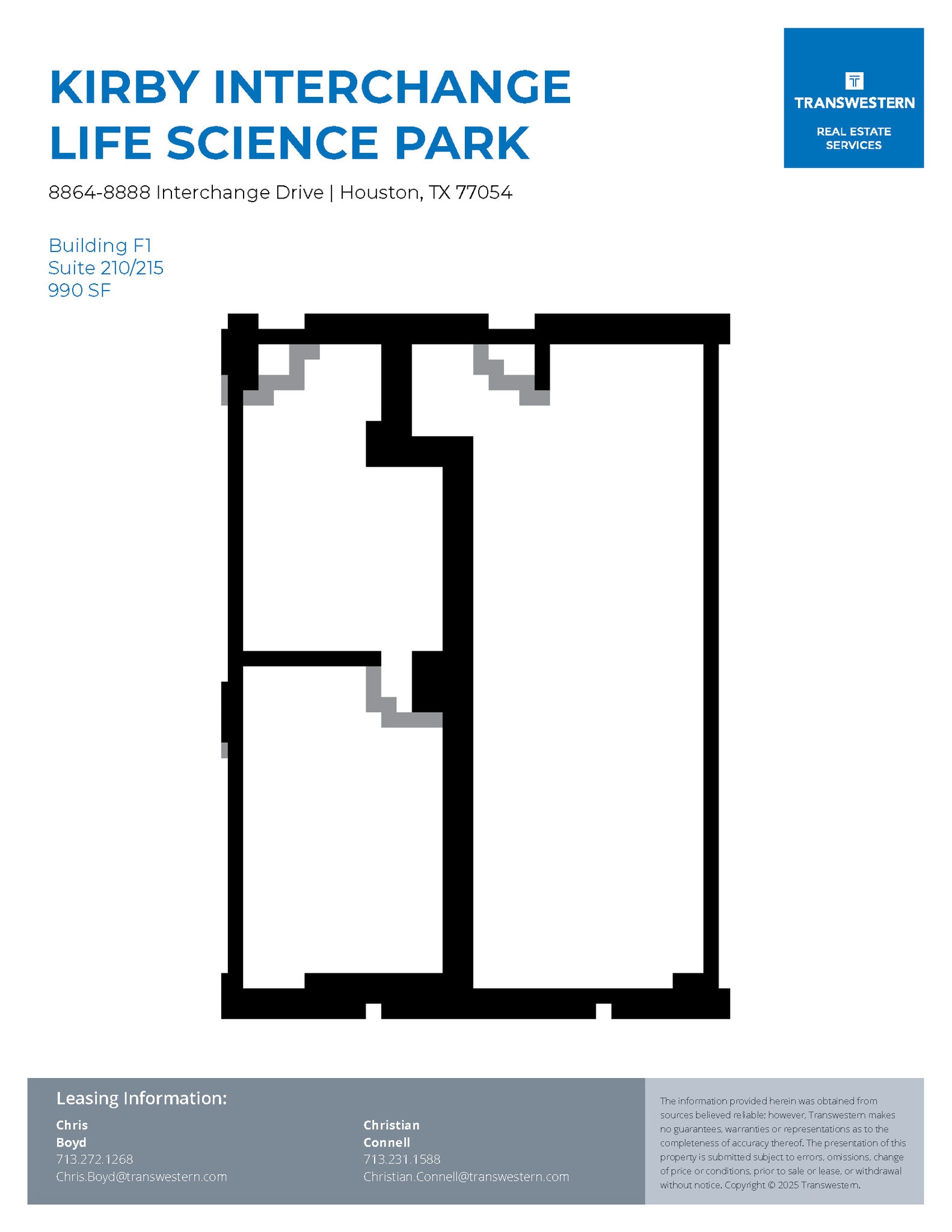 8901-8933 Interchange Dr, Houston, TX à louer Plan d’étage– Image 1 sur 1
