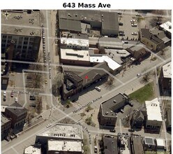 643 Massachusetts Ave, Indianapolis, IN - VUE AÉRIENNE  vue de carte