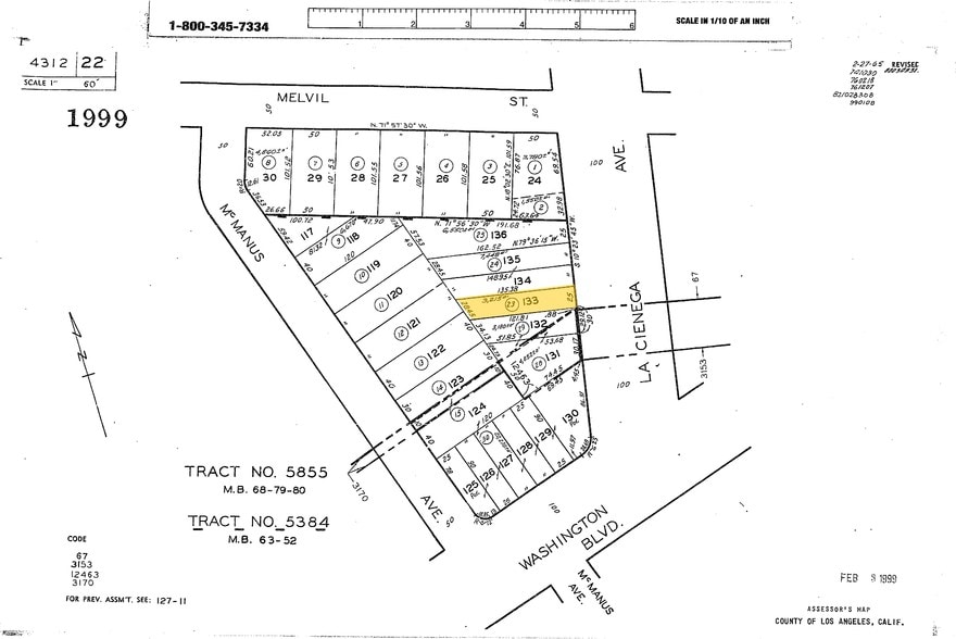 3219 La Cienega Ave, Los Angeles, CA à louer - Plan cadastral – Image 2 sur 11