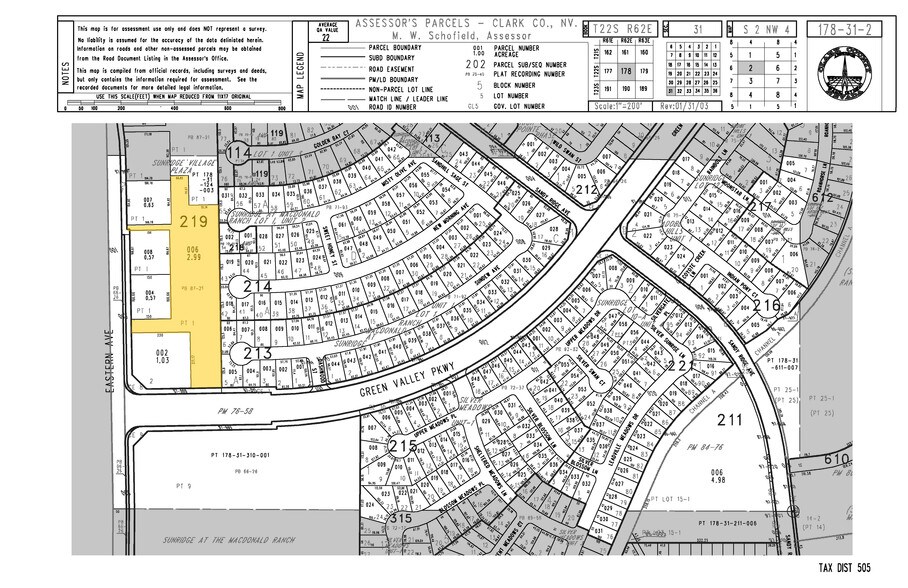 10960 S Eastern Ave, Henderson, NV à louer - Plan cadastral – Image 2 sur 14