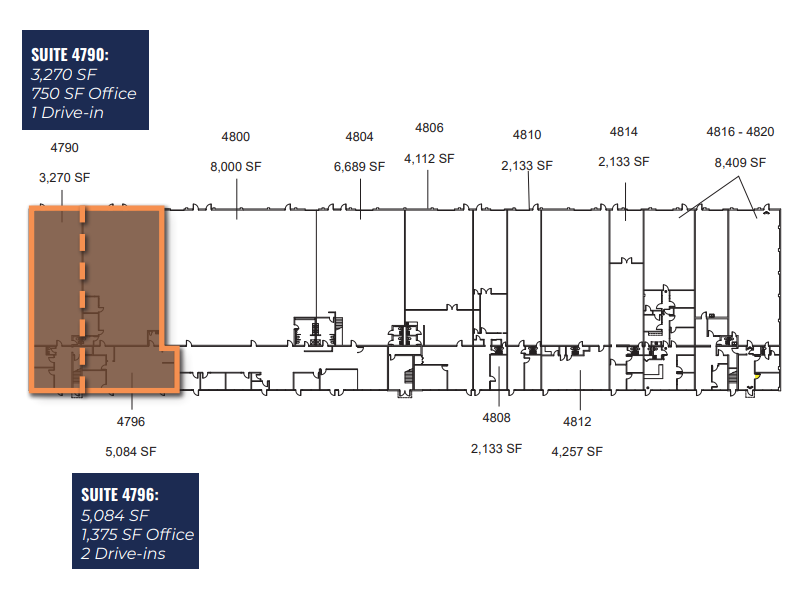 4790-4860 Interstate Dr, Cincinnati, OH à louer Plan d’étage– Image 1 sur 1