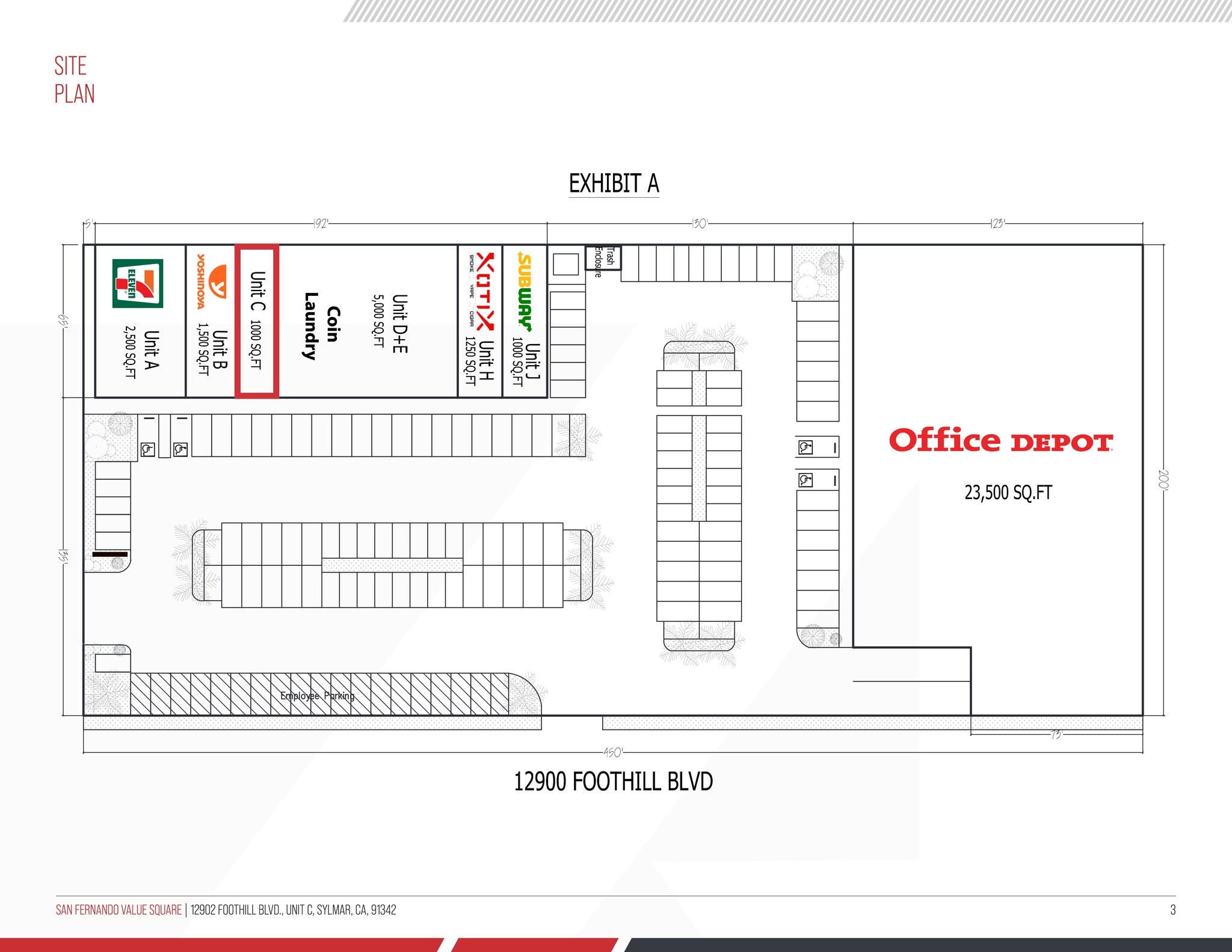 12900-12902 Foothill Blvd, Sylmar, CA à louer Plan de site– Image 1 sur 2
