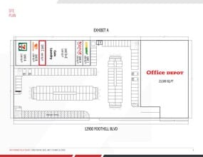 12900-12902 Foothill Blvd, Sylmar, CA à louer Plan de site– Image 1 sur 2
