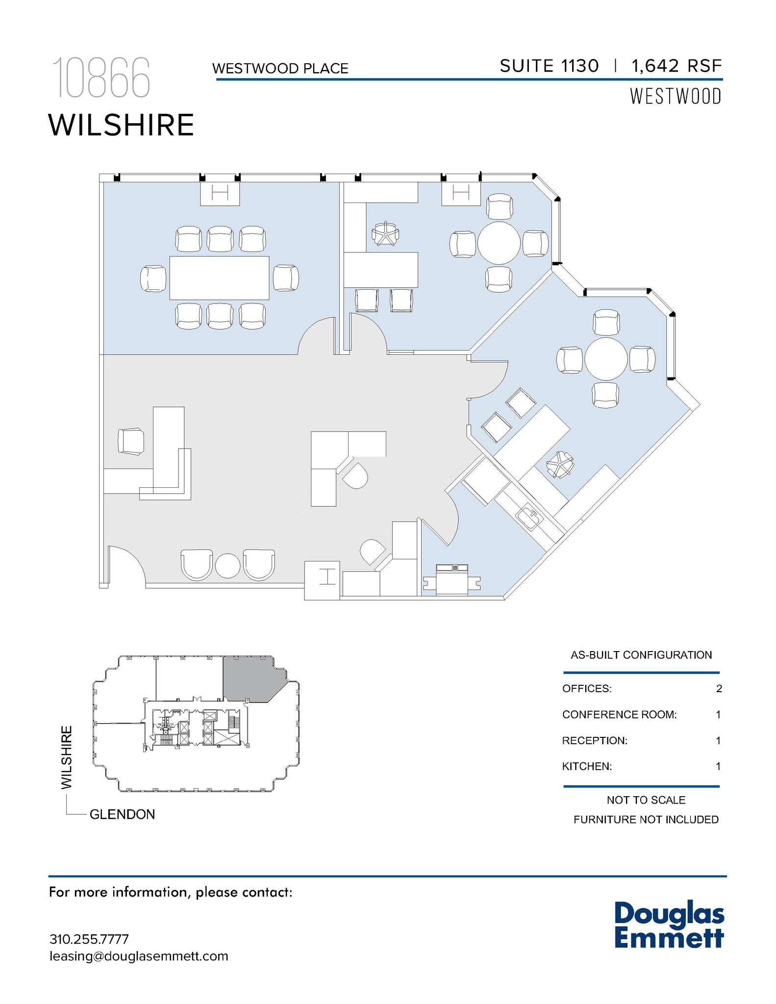 10866 Wilshire Blvd, Los Angeles, CA à louer Plan d’étage– Image 1 sur 1