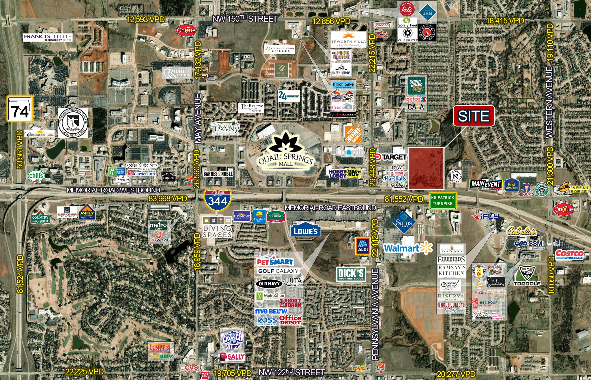 2001 W Memorial Rd, Oklahoma City, OK à vendre Aérien– Image 1 sur 2