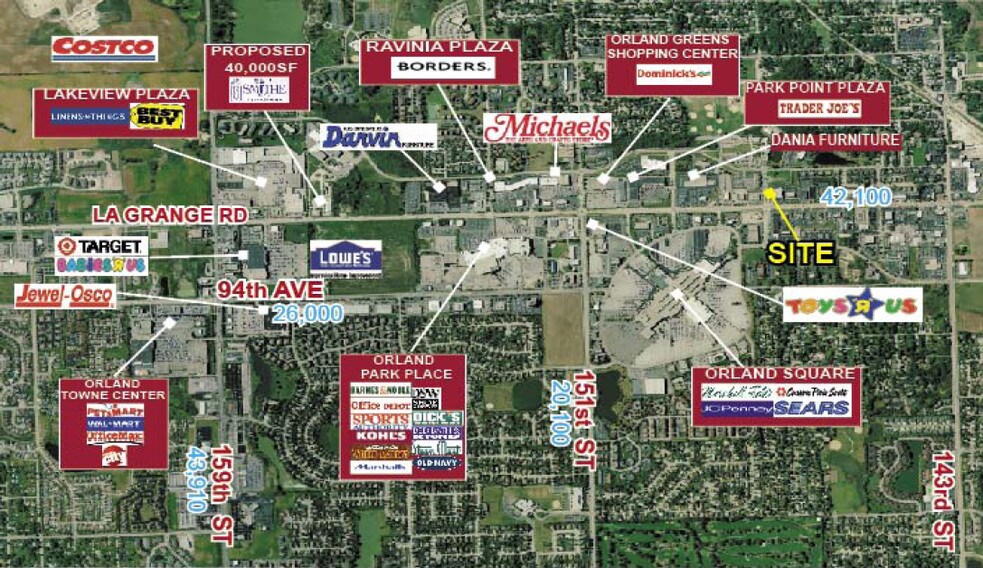 14700-14704 La Grange Rd, Orland Park, IL à louer - Aérien – Image 2 sur 2