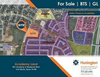 Plus de détails pour SEC of Academy & Westpoint Blvd, Fort Worth, TX - Terrain à vendre