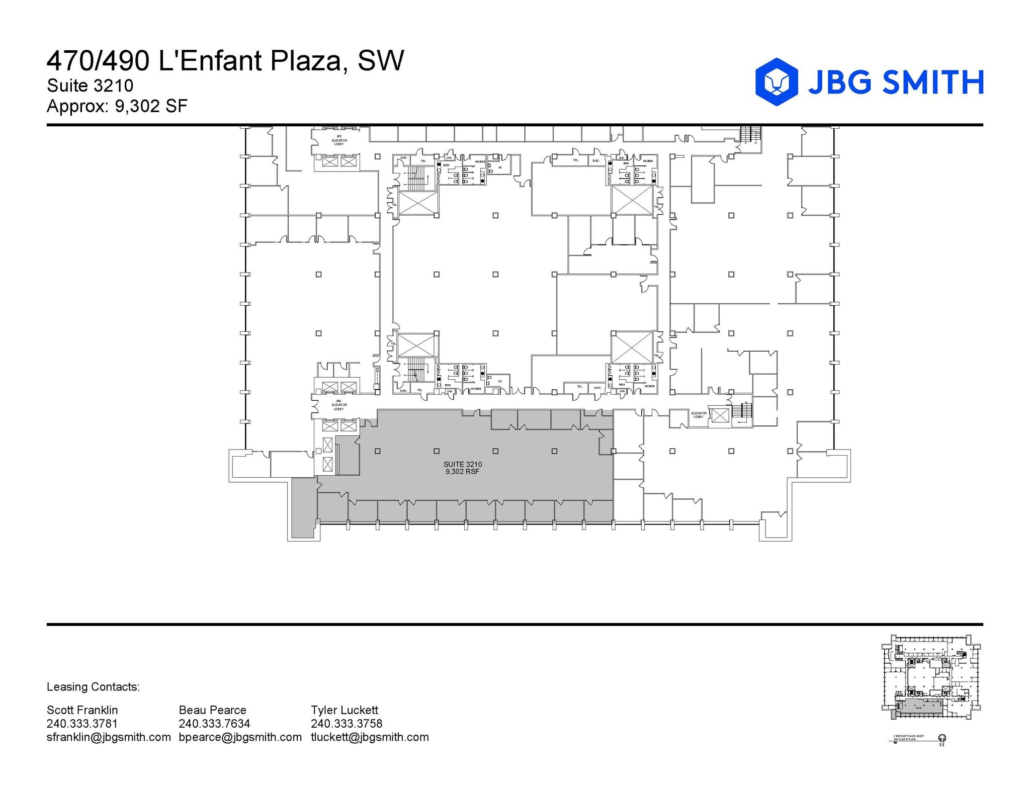 470-490 L'Enfant Plz SW, Washington, DC à louer Plan d’étage– Image 1 sur 2