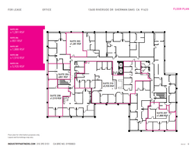 13400 Riverside Dr, Sherman Oaks, CA à louer Plan d’étage– Image 1 sur 1