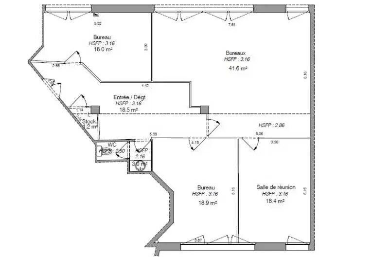 Bureau dans Levallois-Perret à vendre Plan d’étage– Image 1 sur 3